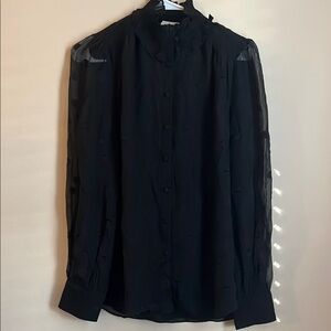 Kate Spade High Neck Long Sleeve Blouse